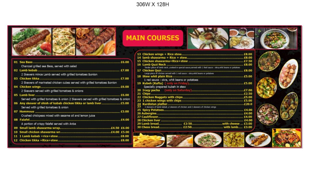 menu creation 2